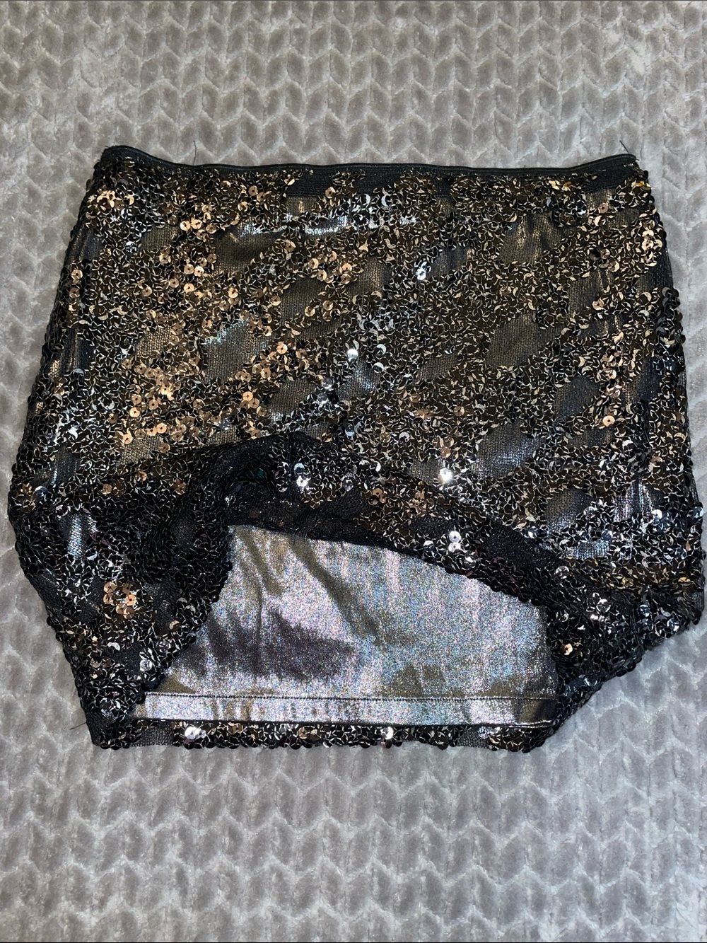 Express Black Sequin Lace Mini Skirt XS Floral Party Cocktail Y2K - Picture 3 of 10